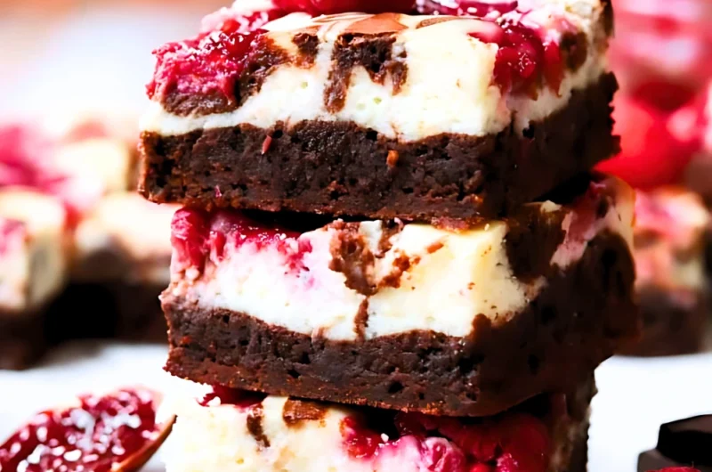 Brownie Bottom Raspberry Cheesecake