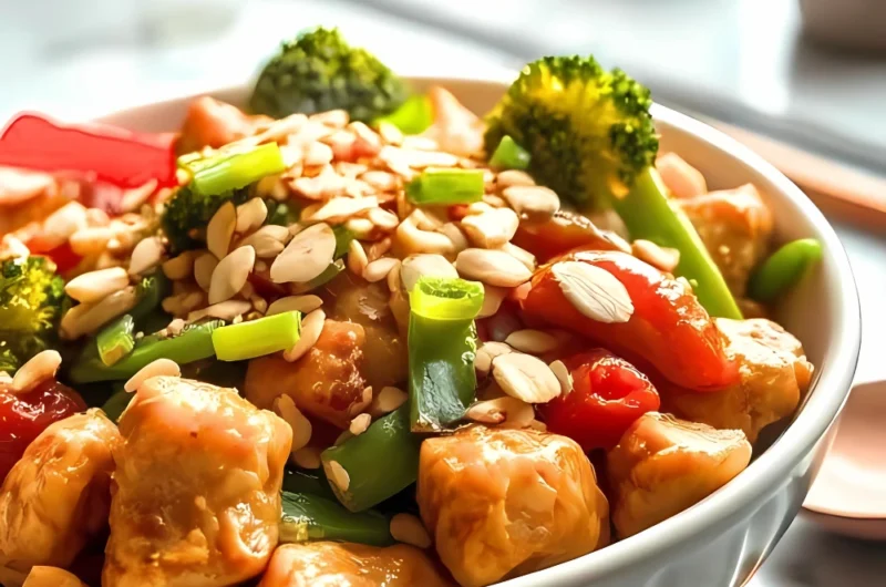 Chopped Almonds and Asian Sauce Recipe