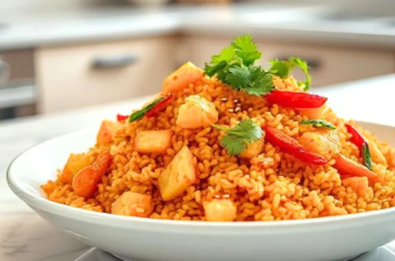 Curry Apple and Deep Fried Rice Recipe