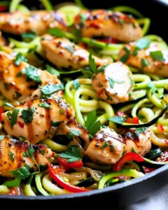 Garlic Chicken Zucchini Noodles
