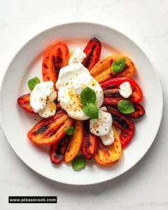 Grilled Bell Peppers with Burrata
