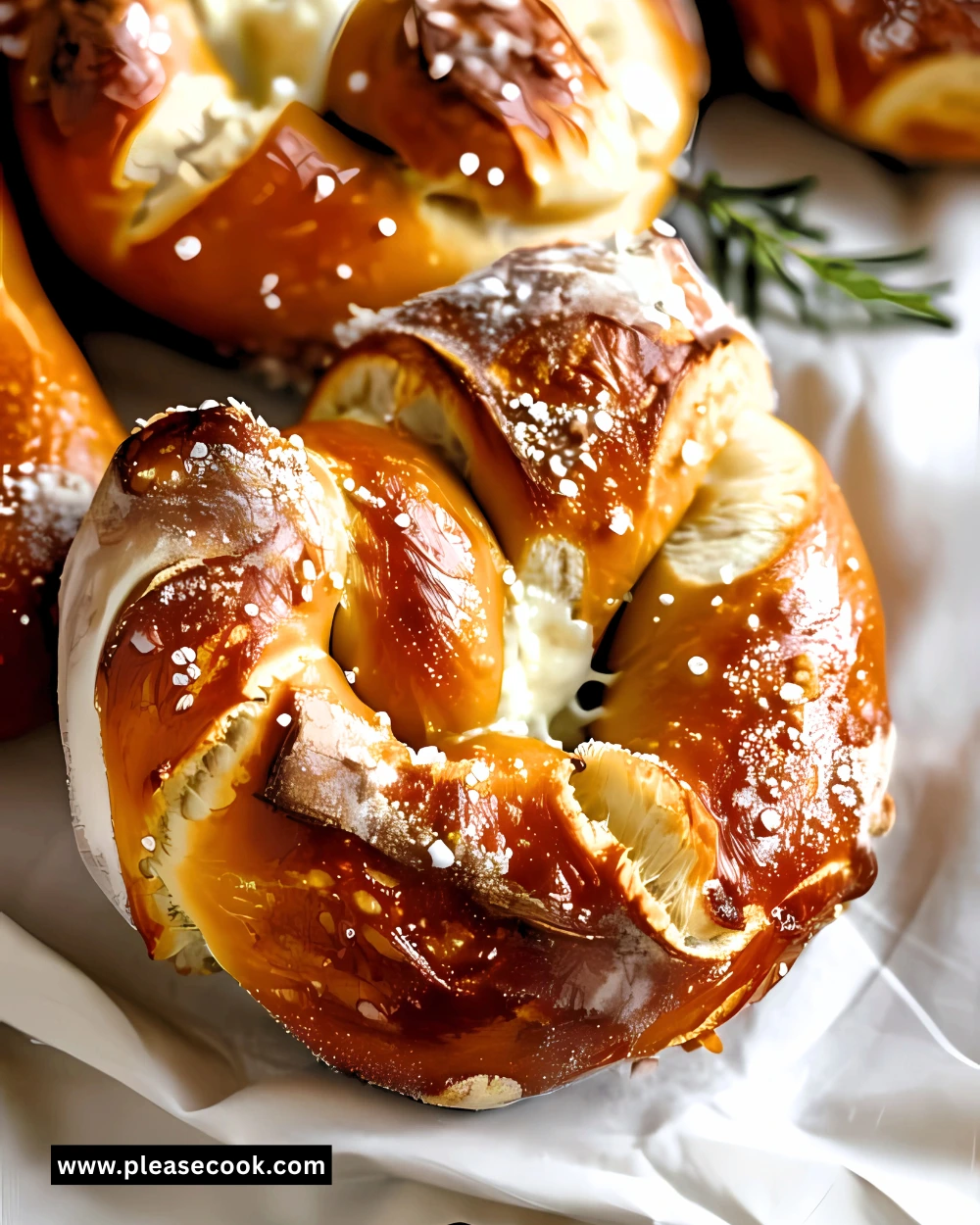 Mozzarella Stuffed Soft Pretzels
