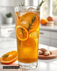 Orange Rosemary Ginger Iced Tea