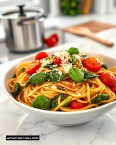 Quick Spinach Tomato Pasta Recipe