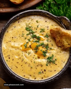 Hearty Cheddar Garlic Herb Potato Soup