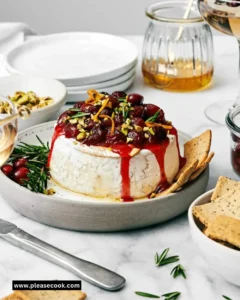 Baked Brie with Cranberry Sauce