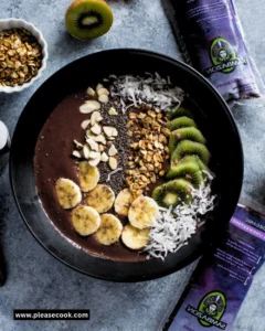 Chocolate Banana Acai Smoothie Bowls