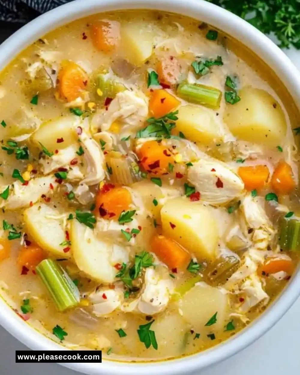 Comforting Chicken Soup with Potatoes