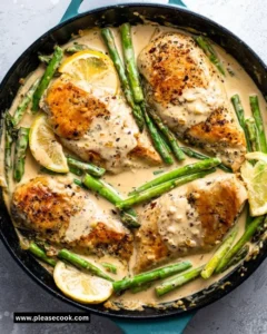 Creamy Lemon Chicken with Asparagus