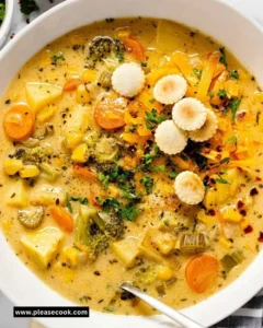 One Pot Creamy Vegetable Soup
