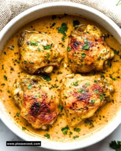 Bowl of slow cooker chicken curry with fresh herbs and spices