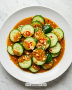 Cucumbers in Spicy Peanut Sauce