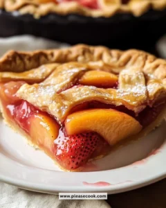 Brown Butter Strawberry Peach Pie
