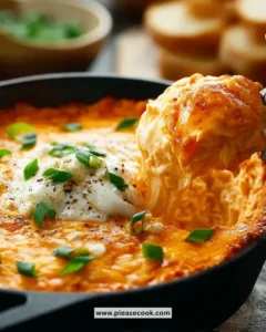 Delicious Buffalo Chicken Dip served with tortilla chips