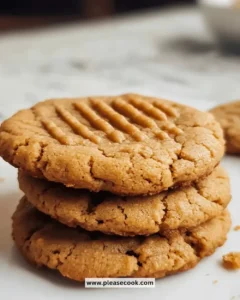 Easy 3-ingredient peanut butter cookies on a baking tray