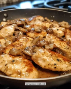 Delicious Chicken Marsala Skillet with mushrooms and wine sauce
