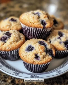 Freshly baked classic blueberry muffins on a cooling rack