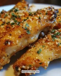 Crispy Garlic Parmesan Chicken Wings on a serving platter