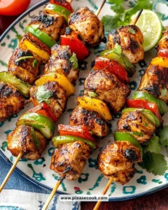 Mexican Barbecue Chicken Skewers