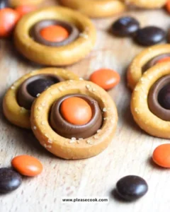 Colorful Halloween pretzel rings decorated for a spooky celebration