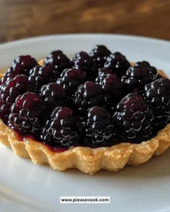 Delicious and easy blackberry tart ready to be served