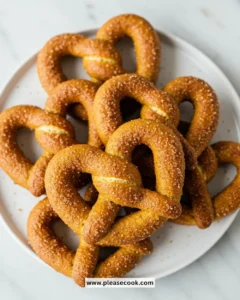 Freshly baked Pumpkin Spice Soft Pretzels with seasonal spices and icing
