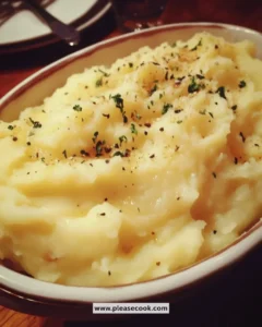 A delicious bowl of classic mashed potatoes for Thanksgiving dinner