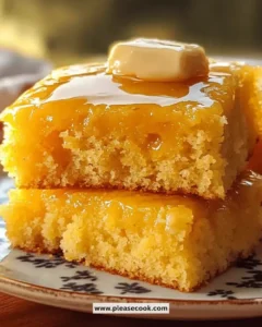 Ultimate honey butter cornbread served with melted butter on top