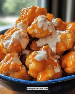 Irresistibly Creamy Buffalo Cauliflower Bites