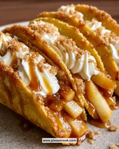 Delicious Apple Cheesecake Tacos with fresh apples and creamy filling