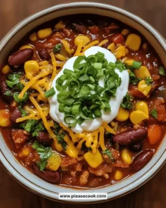 Delicious bowl of Instant Pot veggie chili topped with fresh herbs