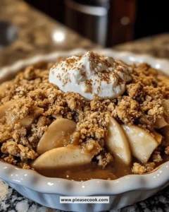 Delicious Thanksgiving Apple Crisp with crunchy topping and spiced apples