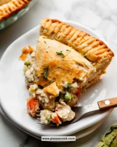 Delicious homemade chicken pot pie with flaky crust and rich filling