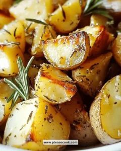 Delicious rosemary garlic roasted potatoes served in a bowl