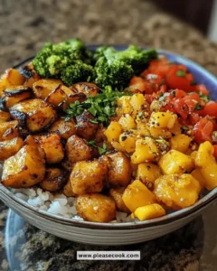 Colorful and nutritious veggie rice bowl with fresh vegetables and rice