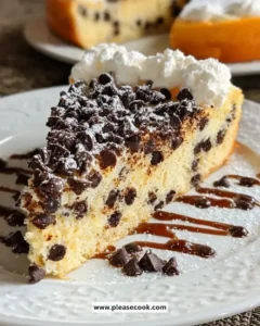 Delicious Italian chocolate chip ricotta cake with creamy texture and chocolate chips