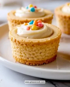Sugar Cookie Cups with Vanilla Frosting