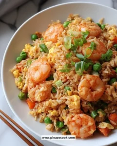 Delicious 30-minute shrimp fried rice dish served in a bowl.