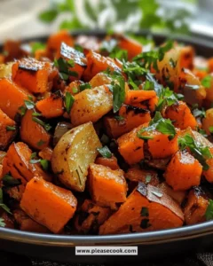 Easy Roasted Carrot Sweet Potato Hash