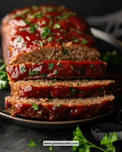 Delicious homemade meatloaf served with vegetables and mashed potatoes.