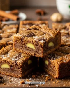Delicious brown sugar gingerbread blondies topped with festive sprinkles