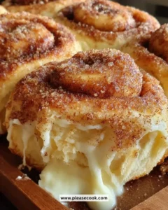 Delicious cream cheese cinnamon sugar rolls drizzled with icing
