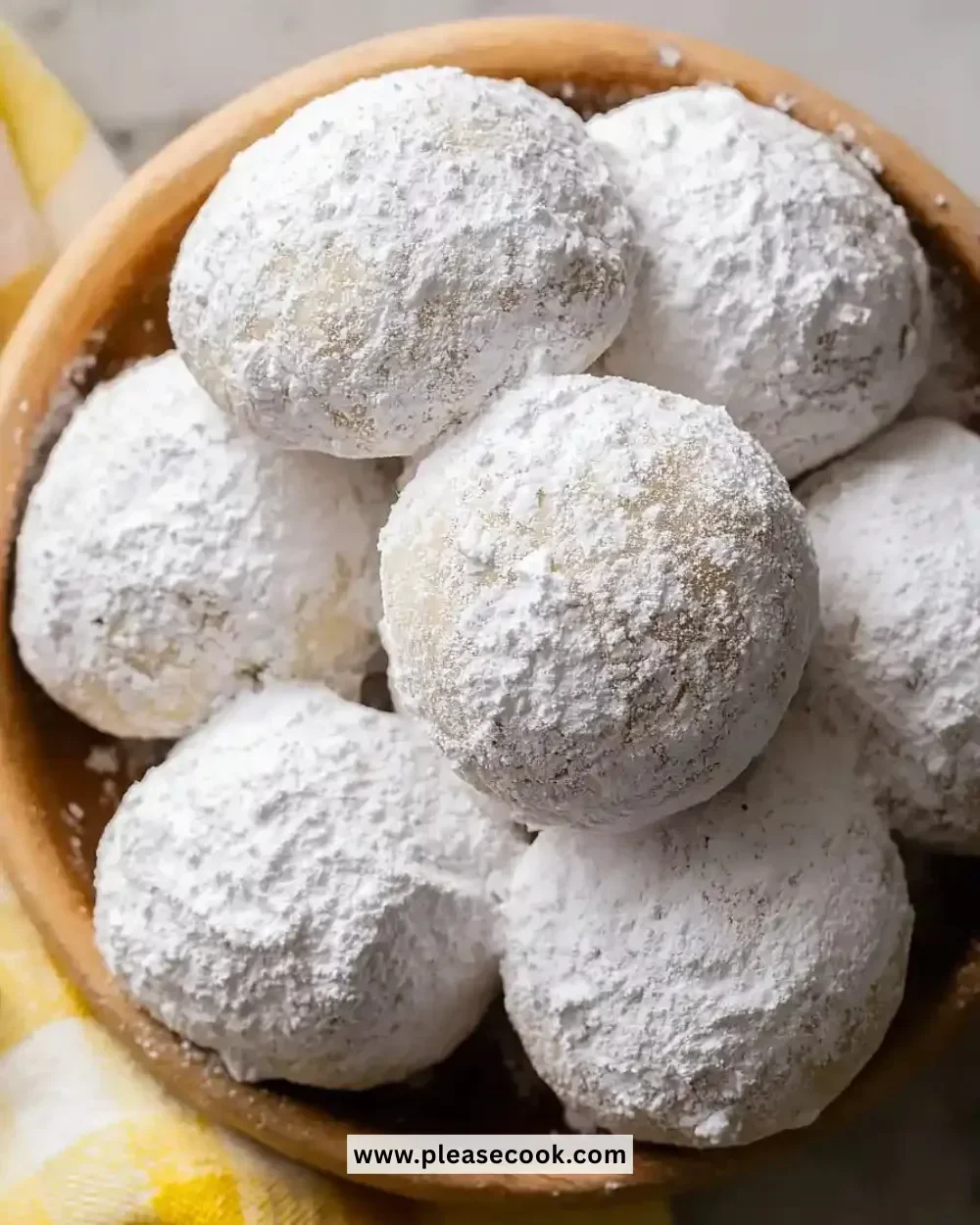 Deliciously crumbly Almond Russian Tea Cakes on a decorative plate