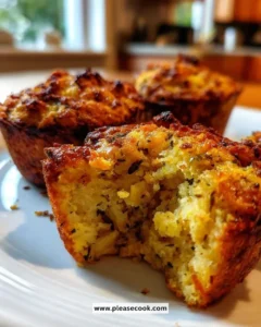 Delicious next-day stuffing muffins served on a plate