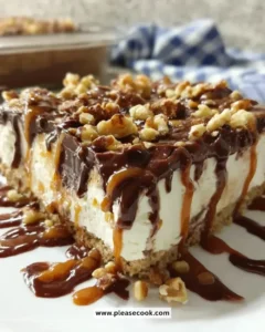 Delicious Drumstick Ice Cream Cake topped with chocolate and nuts