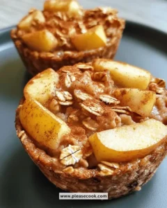 Easy apple cinnamon oatmeal cups ready for a tasty breakfast