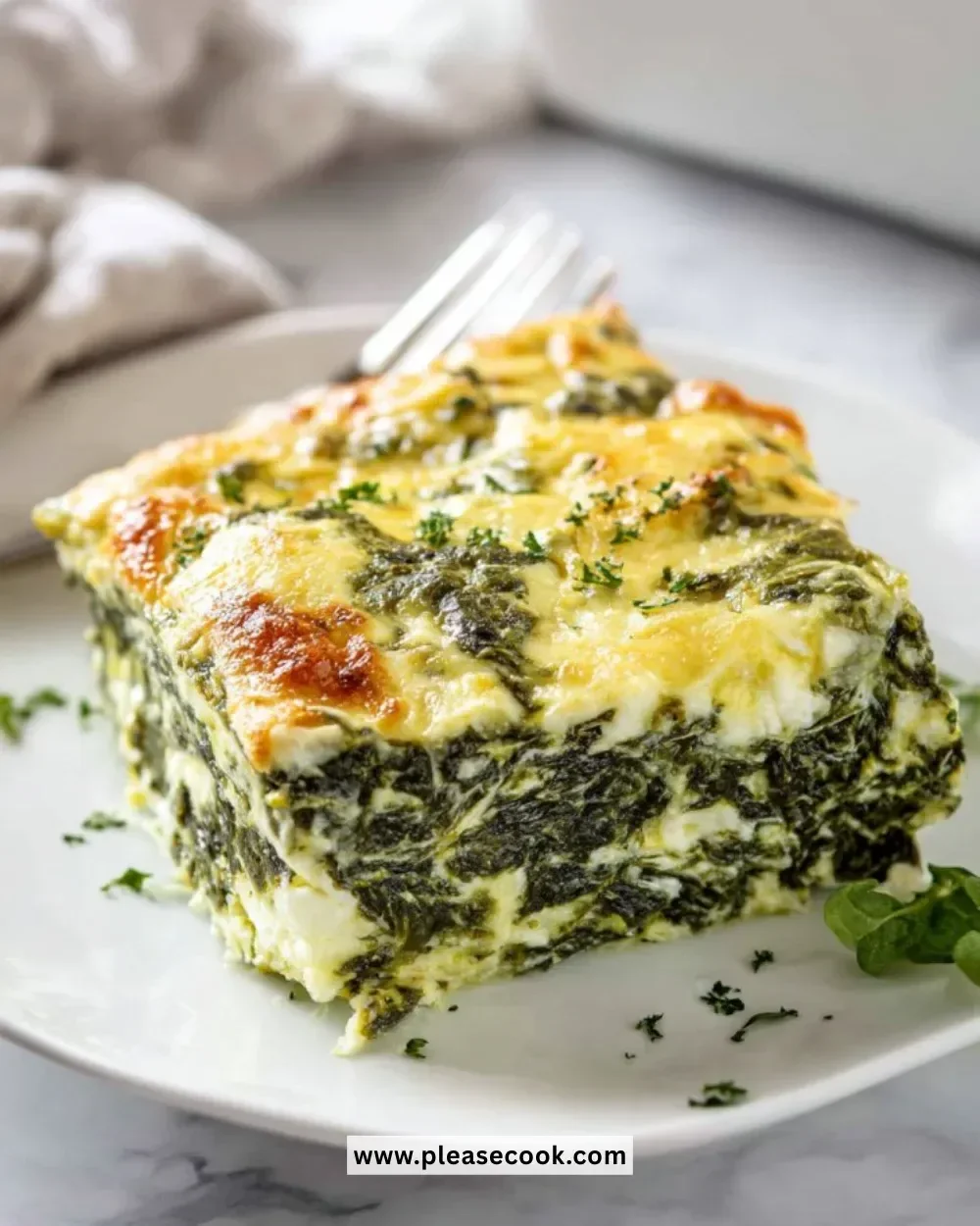 Delicious easy spinach casserole baked to perfection