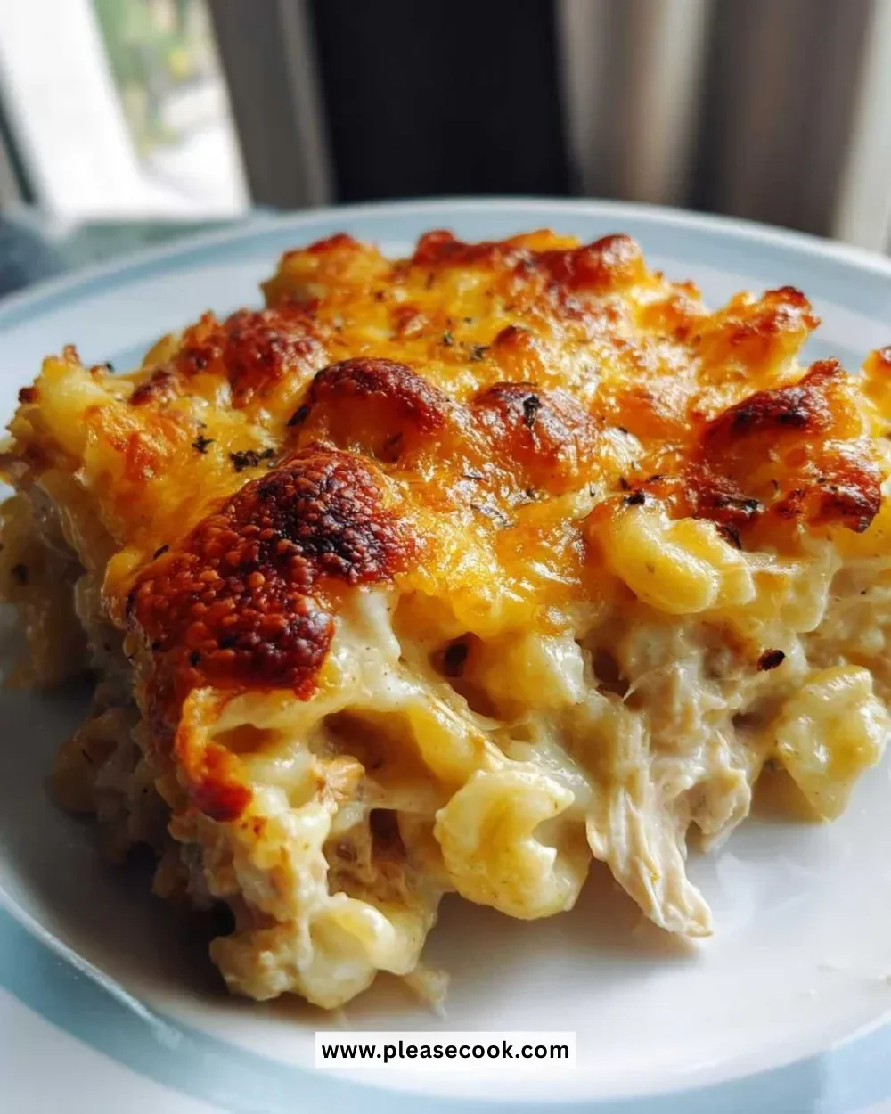 Extra Cheesy Tuna Noodle Casserole baked with rich cheese and noodles
