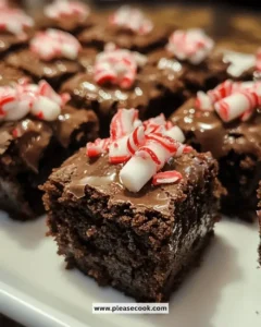 Decadent peppermint brownie bites topped with crushed candy canes