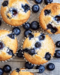Delicious low carb Greek yogurt blueberry muffins on a cooling rack